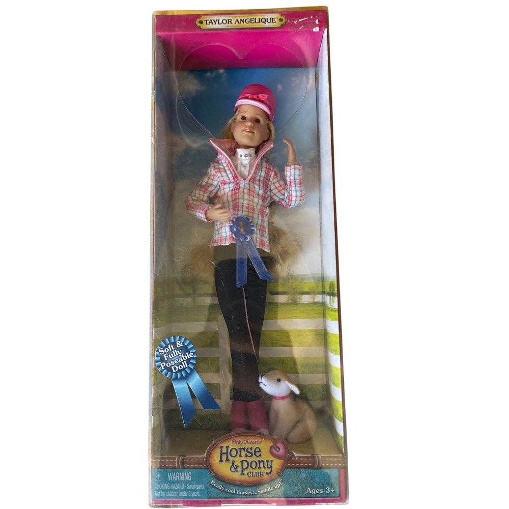 Only Hearts Horse & Pony Club Taylor Angelique Doll Riding Gear Dog 03101 NIB